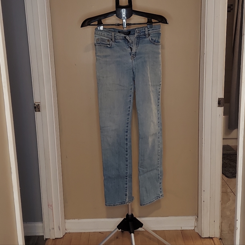 Vintage LONDONJEAN Women's Light Blue Straight Leg Jeans